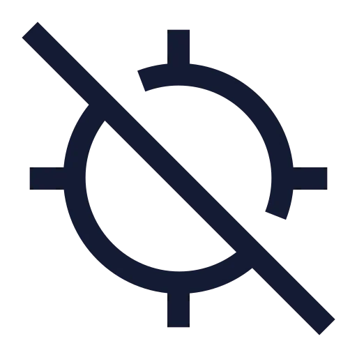 Locate Off Icon in Stroke Sharp style