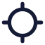 Locate icon with solid rounded style