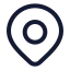 Location icon with stroke rounded style