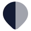 Location icon with bulk rounded style