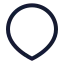 Location icon with stroke sharp style