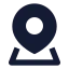 Location icon with solid sharp style