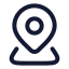 Location icon with stroke rounded style