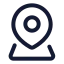 Location icon with stroke standard style