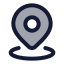 Location icon with duotone rounded style