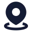 Location icon with solid sharp style