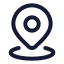Location icon with stroke rounded style