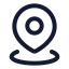 Location icon with stroke standard style