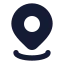 Location icon with solid rounded style