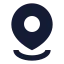 Location icon with solid sharp style