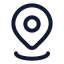 Location icon with stroke rounded style