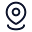 Location icon with stroke standard style