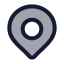 Location icon with duotone standard style