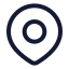 Location icon with stroke rounded style