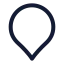 Location icon with stroke sharp style
