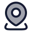 Location icon with duotone rounded style