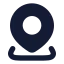 Location icon with solid rounded style