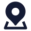 Location icon with solid sharp style