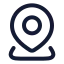 Location icon with stroke rounded style
