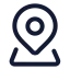 Location icon with stroke standard style