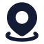 Location icon with solid rounded style