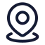 Location icon with stroke rounded style