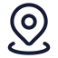 Location icon with stroke standard style