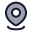 Location icon with duotone rounded style