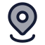 Location icon with duotone standard style