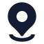 Location icon with solid sharp style