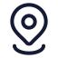 Location icon with stroke standard style