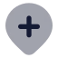 Locationadd icon with bulk rounded style