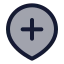 Locationadd icon with duotone standard style