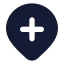 Locationadd icon with solid rounded style