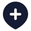 Locationadd icon with solid standard style