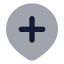 Locationadd icon with bulk rounded style