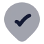 Locationcheck icon with bulk rounded style