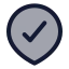 Locationcheck icon with duotone standard style