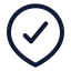 Locationcheck icon with stroke standard style