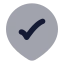 Locationcheck icon with bulk rounded style