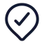 Locationcheck icon with stroke standard style