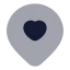 Locationfavourite icon with bulk rounded style