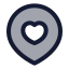 Locationfavourite icon with duotone standard style