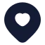 Locationfavourite icon with solid rounded style