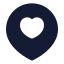 Locationfavourite icon with solid sharp style