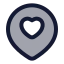 Locationfavourite icon with duotone rounded style