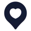 Locationfavourite icon with solid sharp style