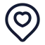 Locationfavourite icon with stroke standard style