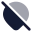 Locationoffline icon with bulk rounded style