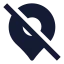 Locationoffline icon with solid sharp style